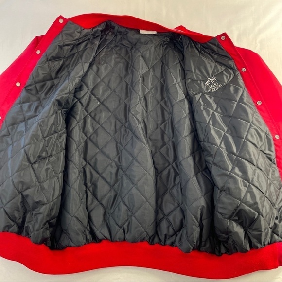 Vtg Harley Davidson Owners Group Red Bomber Nylon Jacket Made In USA Sz XXL - Picture 8 of 11